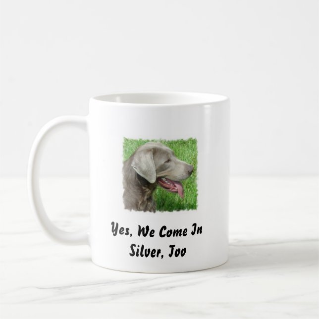 Caneca de prata de labrador retriever (Esquerda)