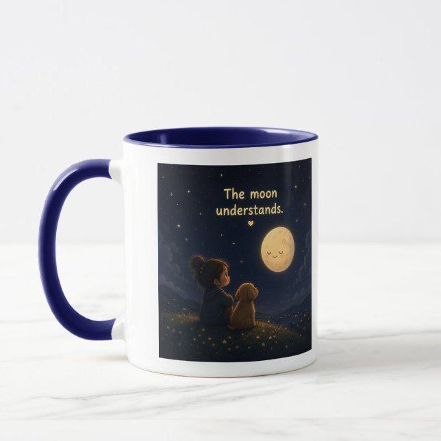 Caneca de presente celestial amante da lua (Esquerda)