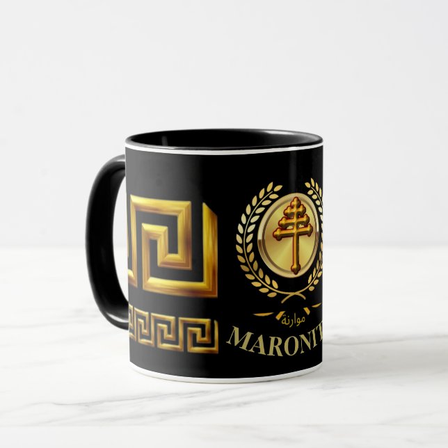 Caneca de Presente da Igreja Católica Maronita (Frente Esquerda)