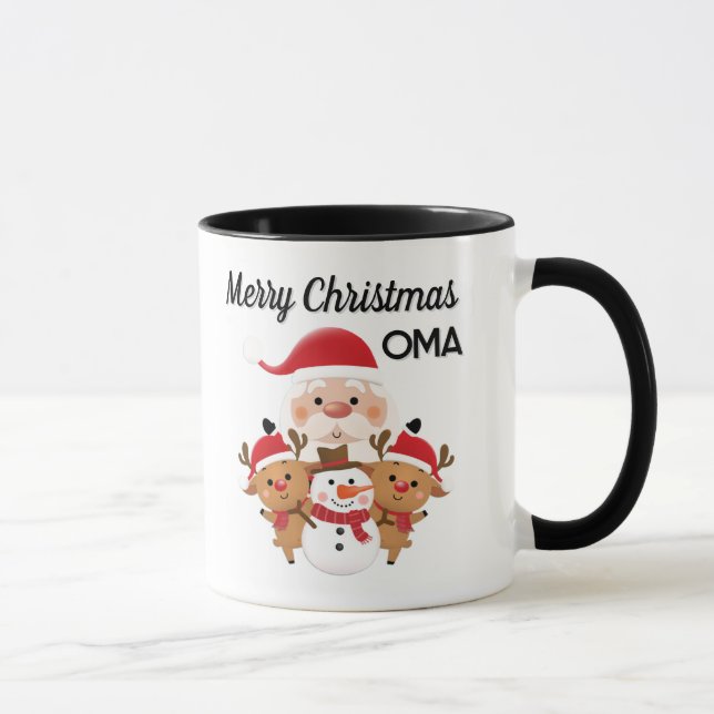 Caneca de presente de Natal para a OMA (Direita)