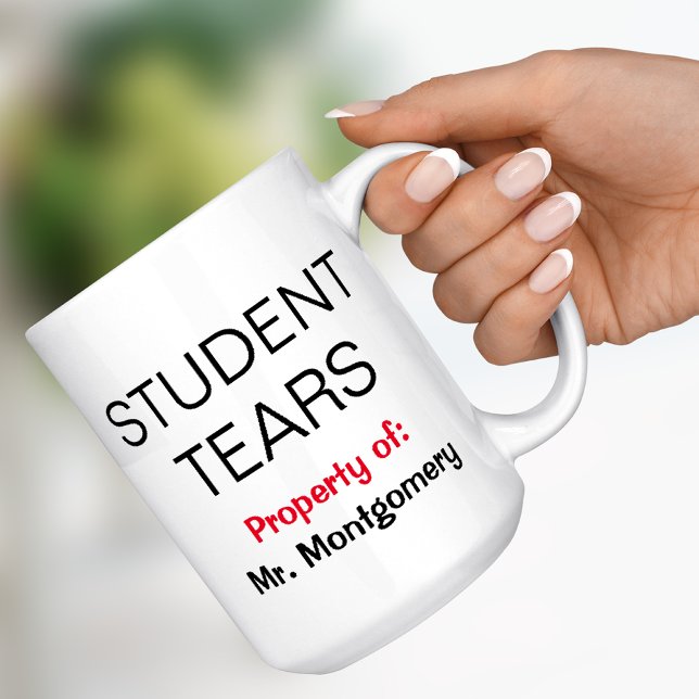 Caneca de Presente de Professor Engraçado com Nome (Criador carregado)