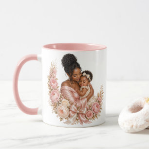 Caneca de presente do Dia das Mães luxuosa preto m