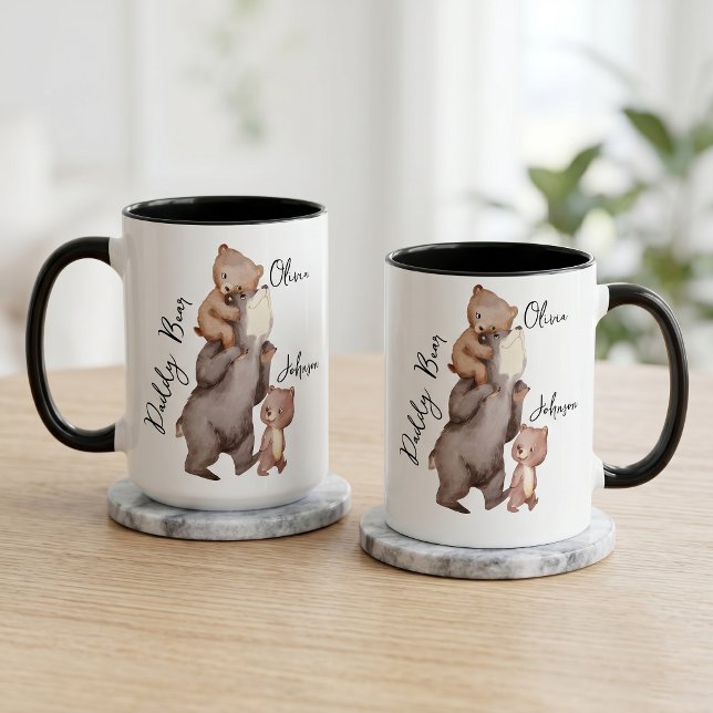 Caneca de Presente do Dia dos Pais para Papai Urso (Criador carregado)