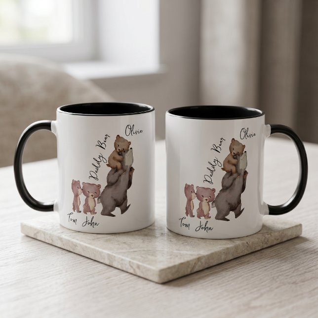 Caneca de Presente do Dia dos Pais para Papai Urso (Criador carregado)