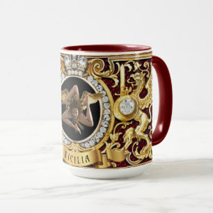 Caneca de Presente Medusa Siciliana Trinacria