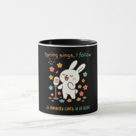Caneca de Primavera Coelho Cantando Fofo