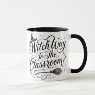 Caneca de Professora de Halloween 'Caminho da Brux