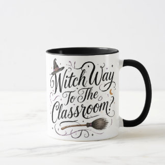 Caneca de Professora de Halloween 'Caminho da Brux