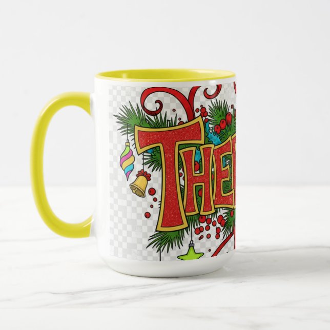 Caneca de profissionais festivos fofos para terape (Esquerda)