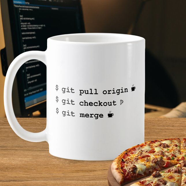 Caneca De Programação - Café E Pizza (Criador carregado)