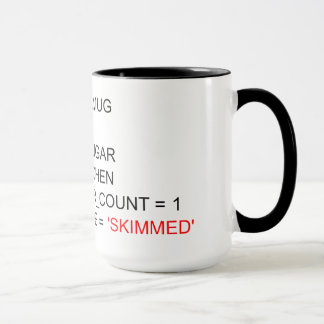 CANECA DE PROGRAMAÇÃO DO CHÁ DO SQL