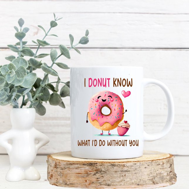 Caneca de Proposta de Dama de Honra com Donut Fofa (Donut Know Mug)