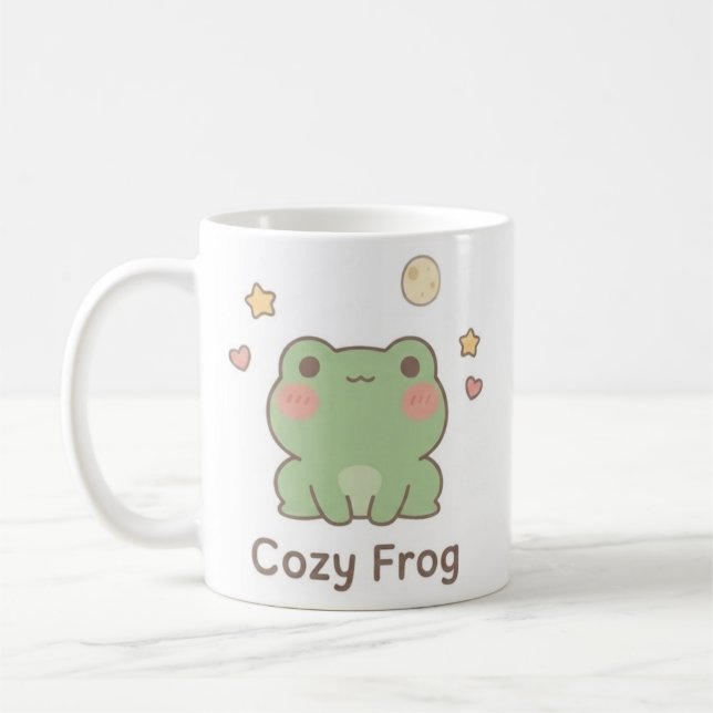 Caneca de Rã Aconchegante | Xícara de Rã Fofa Kawa (Esquerda)