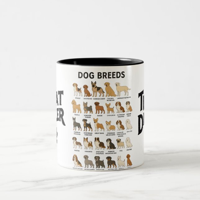 Caneca de Raças de Cachorro – Xícara de Café para  (Centro)