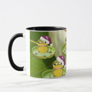 Caneca de Rãs de Natal Divertidas