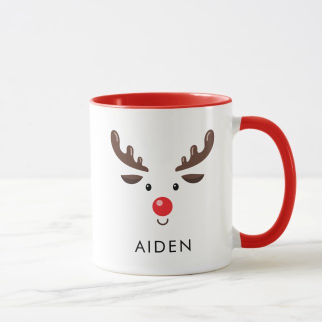 Caneca de Ré Cóctil com Alça Vermelha (Direita)
