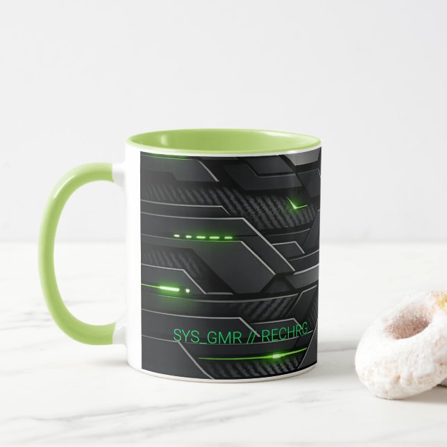 Caneca de Recarga para Gamer & Programador Persona (Com Donut)