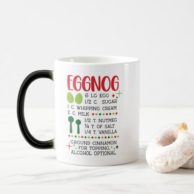 Caneca de Receita Eggnog (Com Donut)
