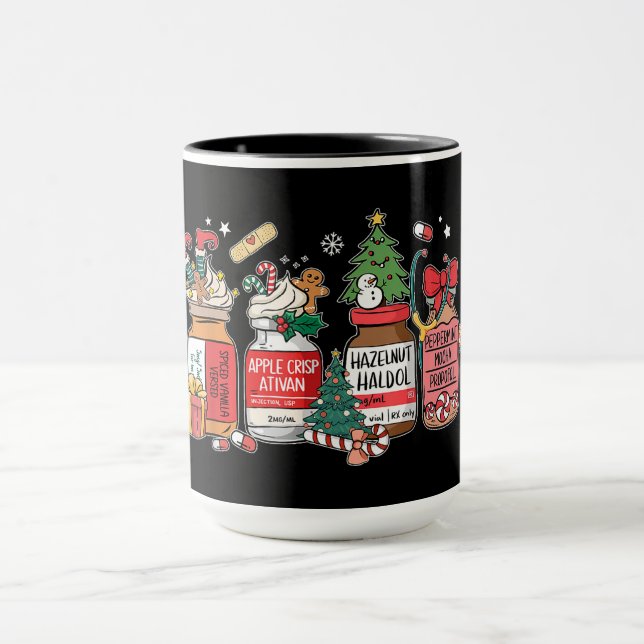 Caneca de Remédios de Feriado – Garrafas de Prescr (Centro)