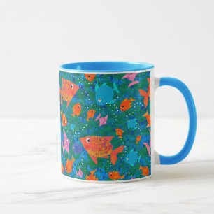Caneca de Ringer Colorida dos Peixes Divertidos no