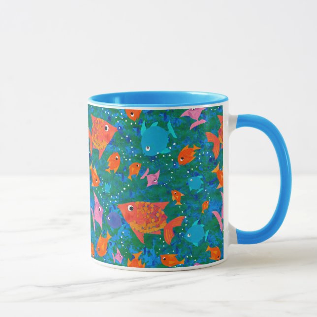 Caneca de Ringer Colorida dos Peixes Divertidos no (Direita)