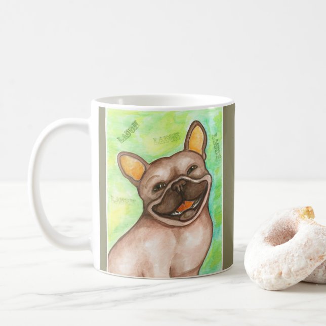 Caneca de riso do buldogue francês (Com Donut)