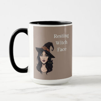 Caneca de Rosto de Bruxa Relaxada | Xícara de Café