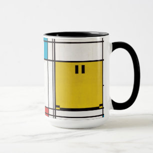caneca de rosto feliz da mondria