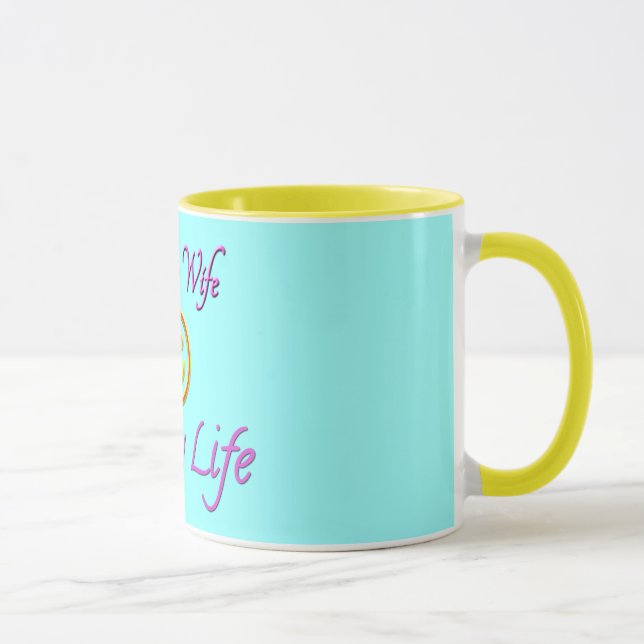 Caneca de Rosto Vida Feliz Esposa Feliz (Direita)