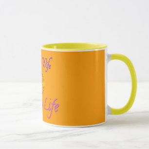 Caneca de Rosto Vida Feliz Esposa Feliz