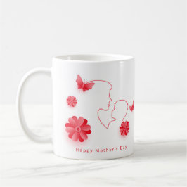 caneca de rotina da manhã floral, Dia de as mães