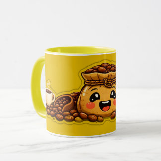 Caneca de Saco de Café Fofo | XÍCARA de Grãos de C