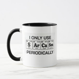 Caneca de Sarcasmo da Tabela Periódica Engraçada -