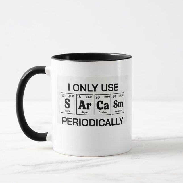 Caneca de Sarcasmo da Tabela Periódica Engraçada - (Esquerda)