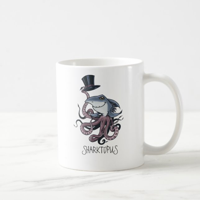Caneca de Sharktopus dos desenhos animados (Direita)