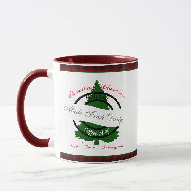 Caneca de sinal de café de feriado (Esquerda)