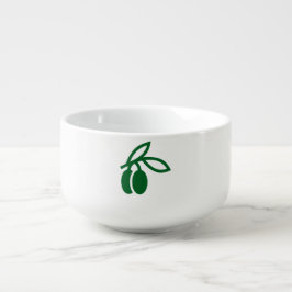 Caneca De Sopa Branch Fruta Olive Soup Mug