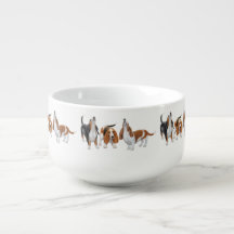 Caneca da sopa dos cães de Basset Hound