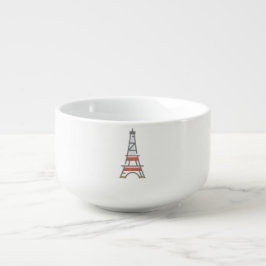 Caneca de Sopa em Torre Eiffel
