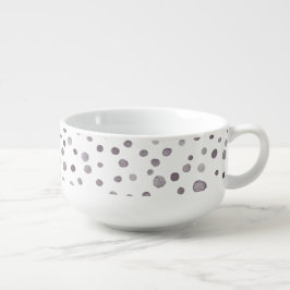 Caneca De Sopa Fig Confetti Watercolor Dots Soup Mug