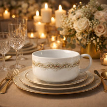 Caneca de Sopa Floral Daisy & Vine 