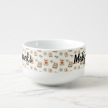 Floral Mahjong Snack Bowl