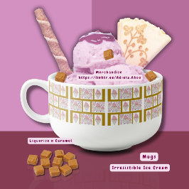 Caneca De Sopa Licença de Sorvete irresistível em Caramel