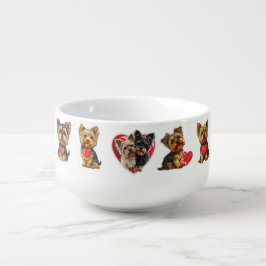 Caneca De Sopa Namorados Yorkshire Terrier Dog | amantes de anima