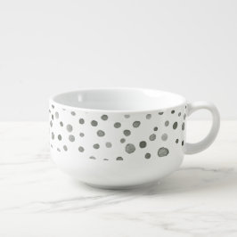 Caneca De Sopa Pine Confetti Watercolor Dots Soup Mug