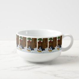 Caneca De Sopa Presentes de Natal em Boston Terrier