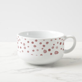Caneca De Sopa Ruby Confetti Watercolor Dots Soup Mug