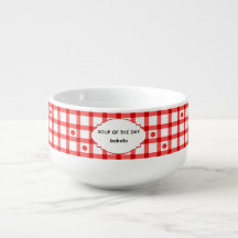 Sopa Do Dia De Tomates Xadrez Vermelho Fofa