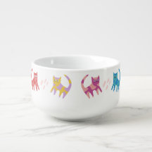 Taça de sopa com motivo animal