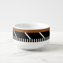 Taça de Sopa Preta, Marrom e Branca - Chuva em Str